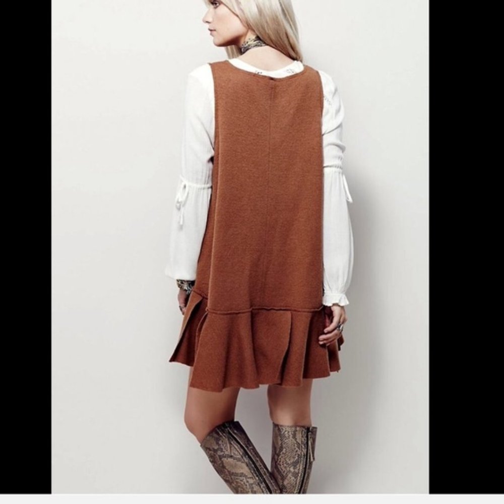Free People brown boiled wool Oversized Dress M - Picture 4 of 4